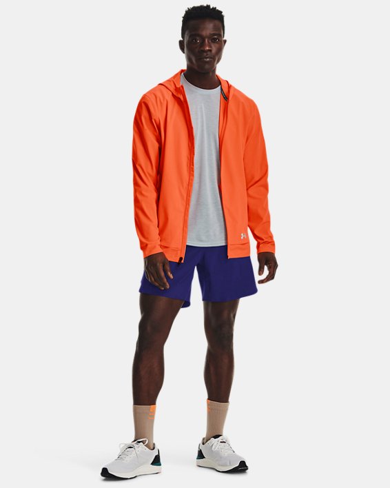 Men's UA Run Anywhere Storm Jacket, Orange, pdpMainDesktop image number 2